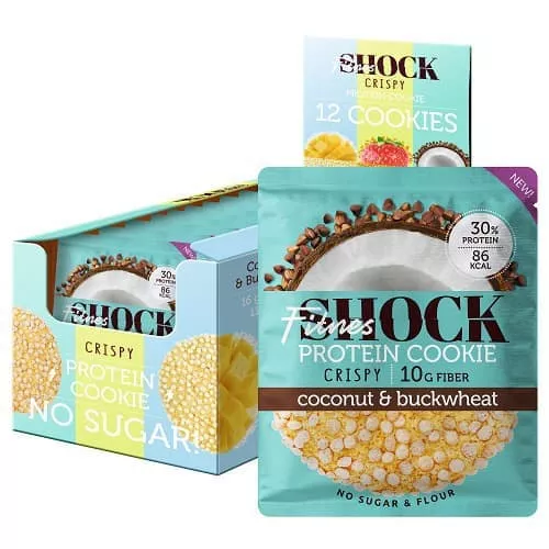 FitnesSHOCK CRISPY Печенье с хрустящими злаковыми шариками 30g
