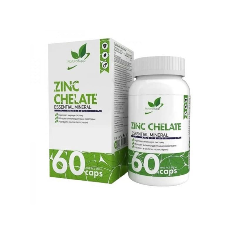 Natural Supp Zinc Chelate 60 caps