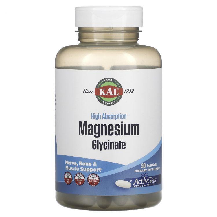 KAL Vitamins Magnesium Glycinate ActivGels 90 sgels