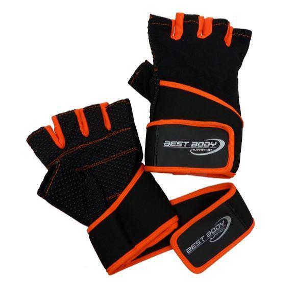 Best Body Перчатки с Напульсн. Fitness Gloves Fun (Оранжевыe)